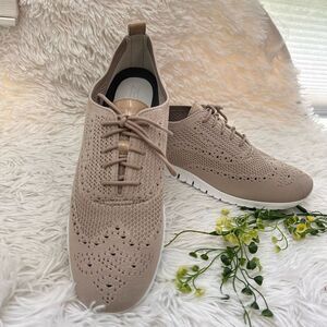 Cole Haan Women's Zerogrand Stitchlite Wingtip Knit Oxford Sneakers Neutral 11 B